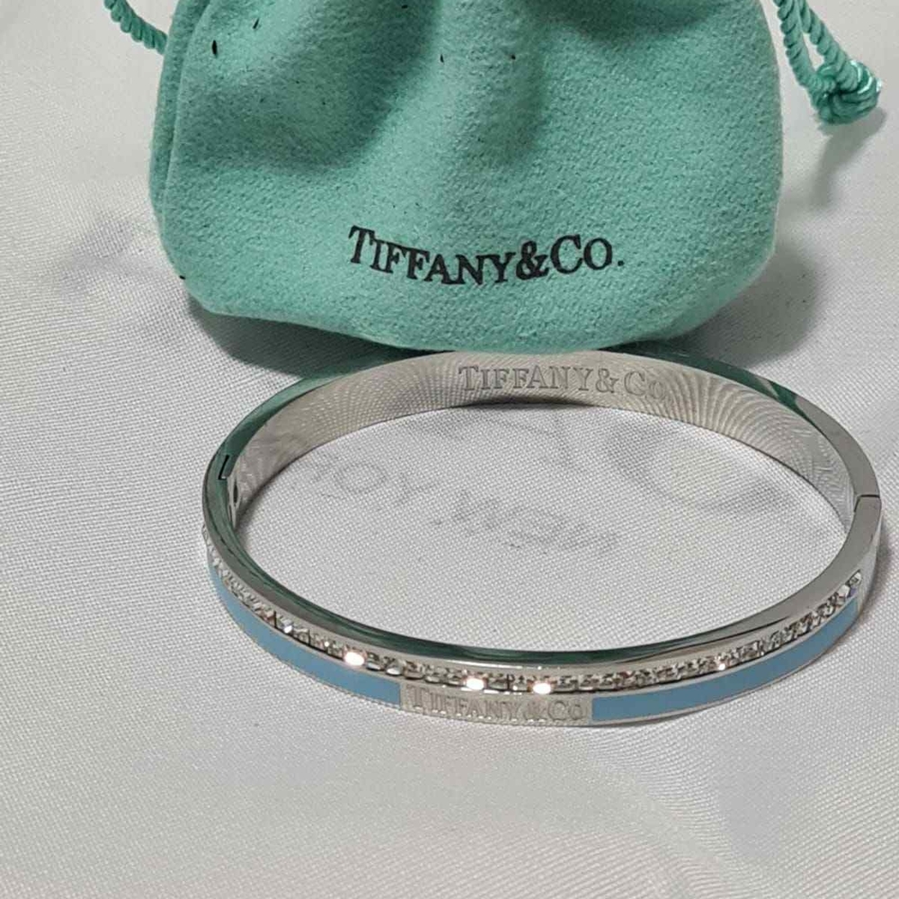 Tiffany & Co. Silver and Blue Bangle